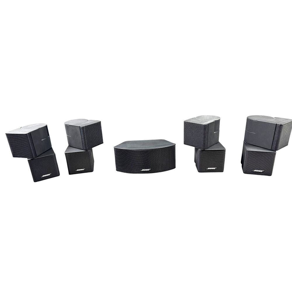 Preowned BOSE Jewel Cube Speakers & Center w Mounting Brackets